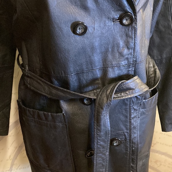 Amalfi Leather Jacket/Coat SZ L Y2K - Picture 4 of 6